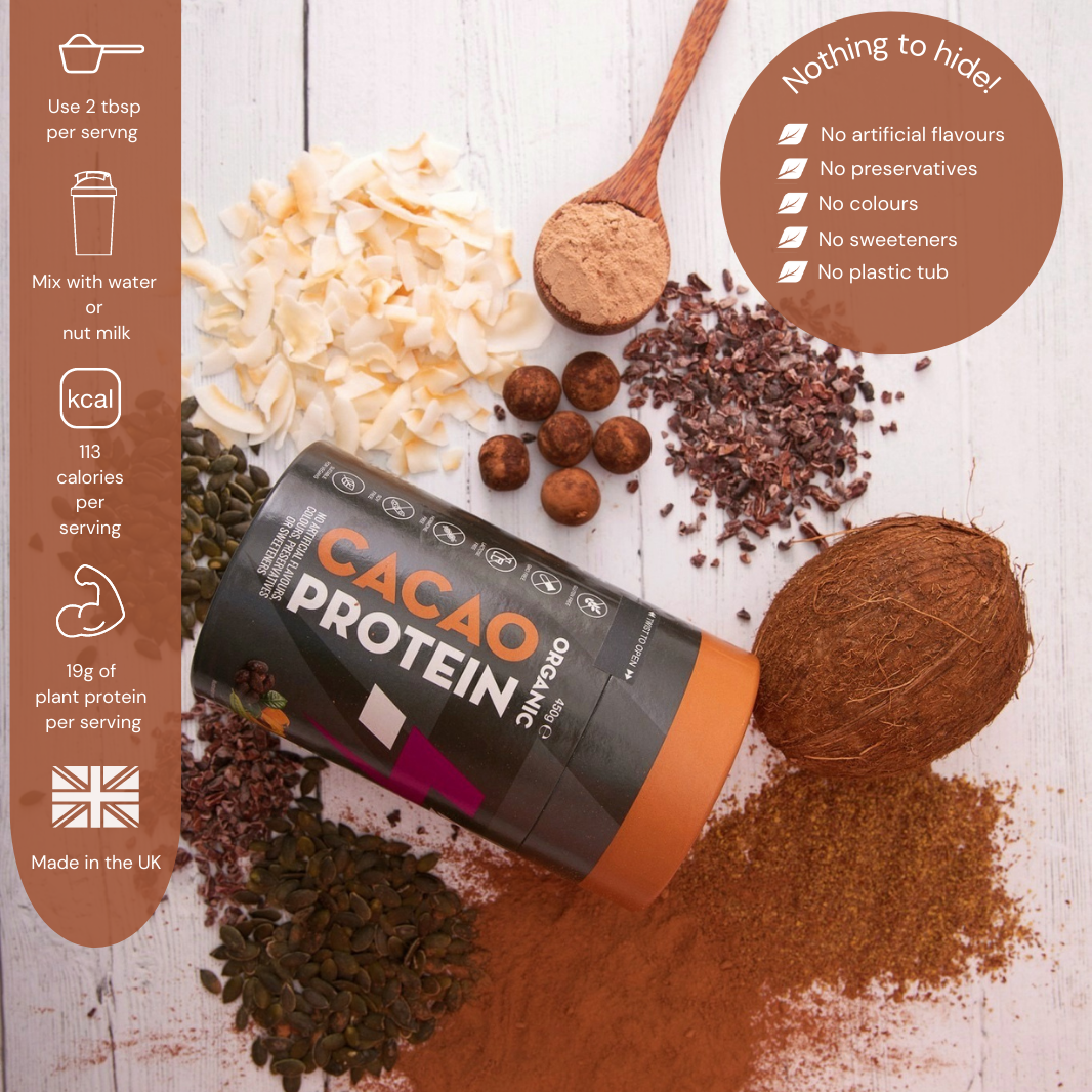 Organic Cacao Protein Powder 450G Hylife Nutrition